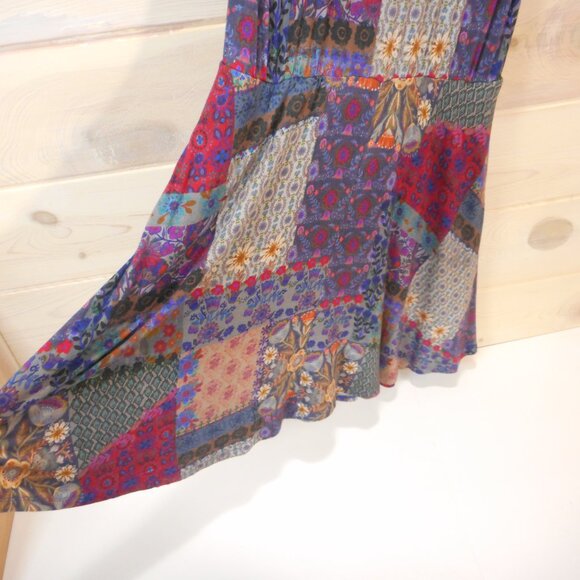 NWT Natural Life Opal ButterSoft Ballet Dress Size XL Patchwork Sleeveless Boho - Picture 5 of 12